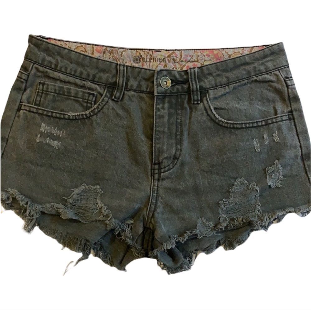 Element Denim Black/Grey Jean shorts